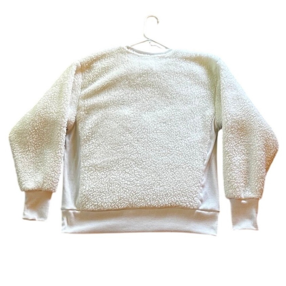 Touch Stadium Packers Rhinestone White Sherpa Fleece Crewneck Women's Large - Picture 3 of 6
